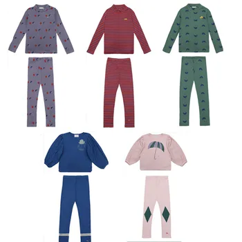 Pred prodajo 2020 Jesen in Zimo, Fantje in Dekleta Baby Natisnjeni Pižamo Dno Obleko