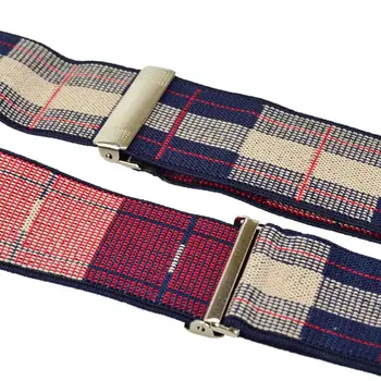 120cm Moški/ženske Suspender 3,5 cm mozaik Naramnice z zaponko Y-Nazaj sivo Oklepaji Elastična 100 cm 110 cm