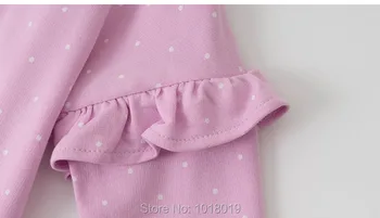 Bebe Dekleta Vrhovi Fleeces Majica Bombaž Frotirja Pulover Otroci majica s kratkimi rokavi Otroci Hoodies Bluze Baby Girl Obleke Pike Cvet