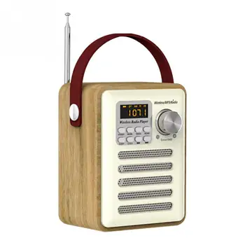 Mini Prenosni Radio Ročni Digitalni FM Sprejemnik USB TF MP3 Predvajalnik, Bluetooth Zvočnik za ponovno Polnjenje Doma, Digitalna Ura