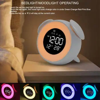LED Wake-up Svetlobe, Digitalna Ura, Alarm Inteligentni namizne Svetilke Multi-mode Zbudi Otroka za Spalnico Doma Dekoracijo Noč Svetlobe
