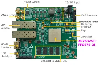 Xilinx FPGA Kintex7 Kintex-7 XC7K325T Razvoj Odbor s SFP+ 10G Omrežna Vrata 256Mbit FLASH 2GByte DDR3 HDMI je združljiv