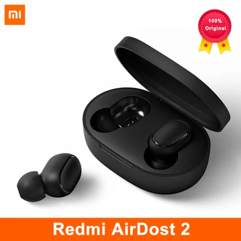 2020 novo mijia Xiaomi Redmi AirDots 2 Brezžična tehnologija Bluetooth 5.0 Polnjenje Slušalke za V Uho stereo bas Slušalke Čepkov