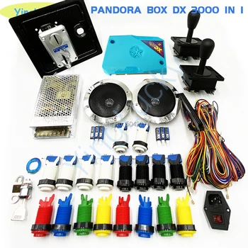 Brezplačna dostava pandora polje 3D DX 3000 V 1 DIY ARKADNA KIT+napajalnik+jamma kabel+American palčko gumbi lutka vrata