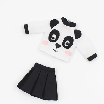 LEDENO DBS Blyth igrača, lutka obleko, obleko obleko panda srčkan krilo majica darilo igrača