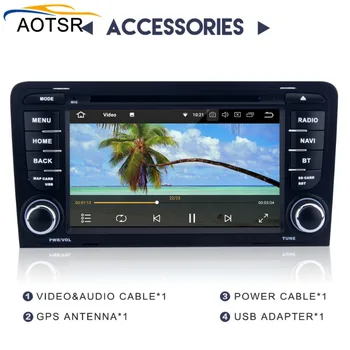 2 din Android 8.0 Avto multimedia cd predvajalnik dvd-jev vodja enote Za Audi A3 2003 - 2013 avtoradio, predvajalnik, GPS navigacija Jedro Octa 4+32 G