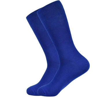 Moške nogavice novo temno modre moške nogavice moda priložnostne obleko bombažne nogavice