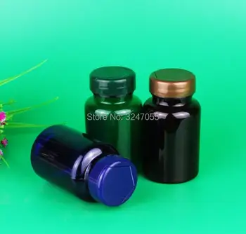 120ML Modra/Zelena/Rjava Plastičnih Prenosnih Medicine Tablete Paket, 120cc Priročno Prazne Tablete/Kapsule ponovno napolniti Steklenico