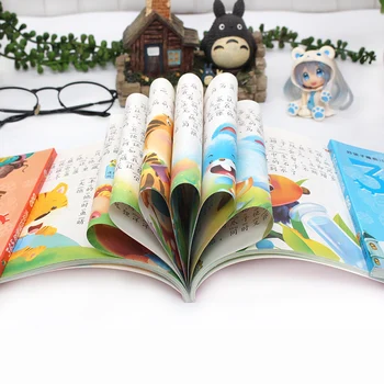4 Kos /Set Kitajski Otroci Spanjem Zgodba Knjige Barvni Zemljevid Velike Fonetična Različica 0-8 Let Starega Otroka Zgodnje Izobraževanje Puzzle Knjige