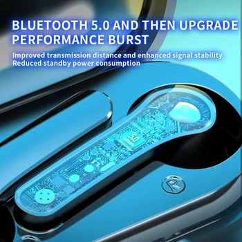 9D Hifi Šport Nepremočljiva Čepkov Bluetooth 5.0 Slušalke Slušalke Z Mikrofonom TWS Bluetooth Brezžične Slušalke LED Slušalke