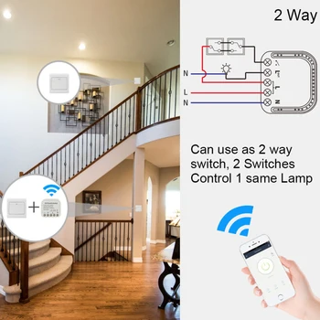 Tuya Smart Stikalo 1/2 Pot 90-264V WiFi Stikalo Modul Wifi odklopnika Delo Z alexa google smart life aplikacijo Smart Home