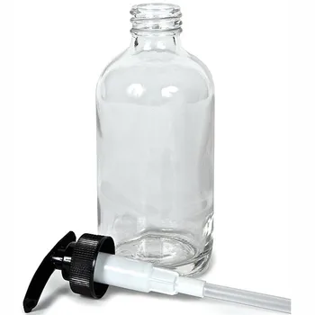 16-Unča Jasno Steklenice W/Črpalka Držala (2-Pack-gnome); Povratne Losjon za Tekoče Milo Črpalka Rjave Steklenice BPA-Free Plastike Vrhovi