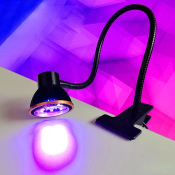 Fleksibilne Cevi 5W UV LED Black Ultra Vijolična Svetloba 395nm Pozornosti Spona Clip Lučka Za Vklop/Izklop Plug Zdravljenju Nail Art Gel za Lase