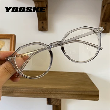 YOOSKE Letnik Očala Okvirji za Ženske Retro Poligon Očala Okvir Moških korejskem Slogu Študent Optična Očala