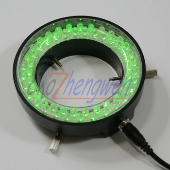 FYSCOPE Zeleno Barvo Luči - 60pcs LED Osvetljena Povečava Nastavljiv Stereo Biološki Mikroskop Obroč za Svetilko z Ac 220V 110V