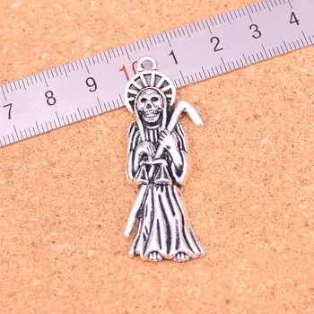 26Pcs Antique Silver Plated grim reaper smrti Čare Diy Ročno izdelan Nakit Ugotovitve Pribor 51*19 mm