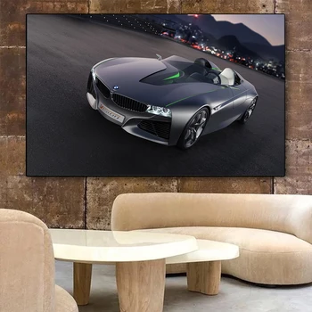 BMW Wall Art Car Vozil Plakati Auto, Plakati, Platna Prihodnje Dirke Avto Umetnine BMW Sliko Cuadros Dekoracijo za dnevno Sobo