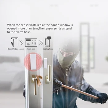 10pcs dvosmerna Brezžična Vrata, Okna Magnetni Senzor Alarmnega Sistema za Home Security 433MHz Vrata Detektor Stik Odpri/Zapri Signala