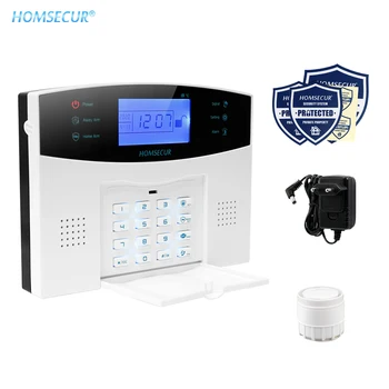 HOMSECUR DIY GSM Alarmni Sistem za Home Security(Alarm Plošča YA05,PIR Senzor,Dim Senzor,Flash Strobe Sirena itd.Neobvezno)