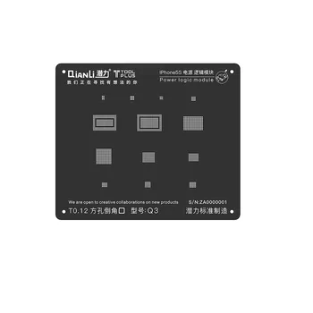 Qianli Moč Logike Modul Reballing Matrica Kvadratnih Črno Luknjo Šablona za iPhone 5S 6 6S 7 8 Moč Logike Modul Reballing