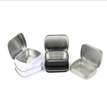 20pcs/veliko 5.8*4.5*1.5 cm prazen majhen Kovinski šatulji Mini Tin embalaža škatle za shranjevanje srebrno Posodo organizator Preživetje s pokrovom