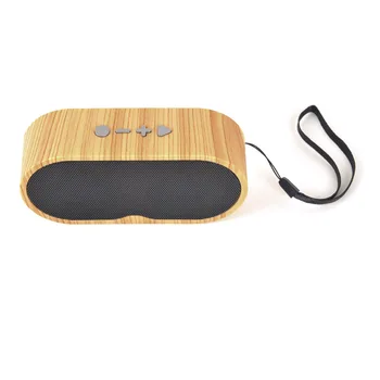 Prenosni Retro Lesa Zrn Bluetooth Brezžične Stereo Zvočnik Subwoofer TF Kartico, Predvajanje Glasbe Zvočniki Z Mikrofonom za Prostoročno Klicanje