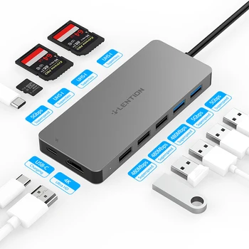 ZVEZDIŠČE USB za Multi USB 3.0, HDMI Adapter Dock za M1 MacBook Pro Air 13,3 Dodatki USB-Tip C C 3.1 za Ločevanje 11 Vrata USB C HUB
