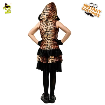 Božič Dekle Tiger Oblačenja Noša Cosplay Živali Maskota Tiger Obleko Vlogo Igra Halloween Stranka Otroci Tiger Girl Oblačenja