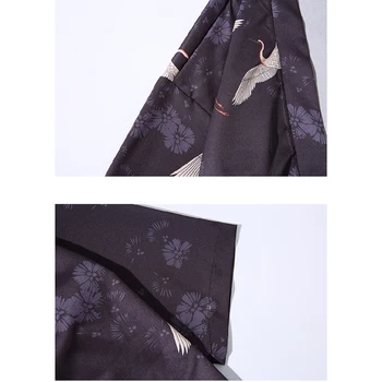 Človek Kimonos Haljo Haori Japonski Azije, Kitajska Oblačila Za Moške Spolne Žerjav Yukata Retro Stranka Plus Tangsuit Svoboden Japonska Moda