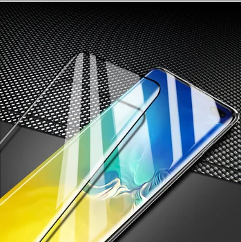 Celotno Lepilo Screen Protector for Samsung S8 S9 Plus 3D Ukrivljen, Poln Lepilo Kaljeno Steklo Film za Galaxy note10 pro note8 9