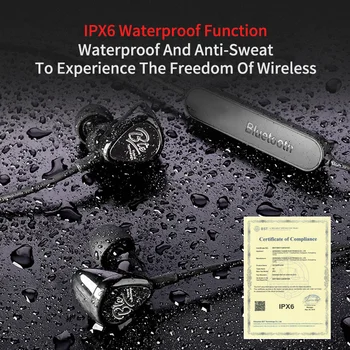 KZ BTE 1DD+1BA APTX Športne Slušalke Bluetooth Slušalke/Brezžične Slušalke HIFI Bas Čepkov za telefone in glasbo, slušalke