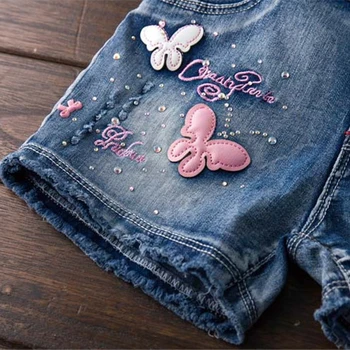 Novo Pomlad Otroci Jeans Oblačila Newborn Baby dekleta risanka Denim Kombinezon Jumpsuits za Malčka Dekleta hlače, Hlače z Oprsnikom