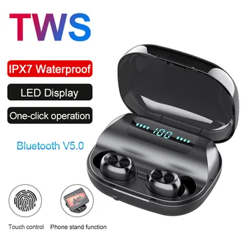 Res Brezžične Slušalke Bluetooth V5.0 Touch Kontrole TWS Hrupa Preklic Slušalke IPX7 Vodotesne Slušalke Bluetooth Slušalke