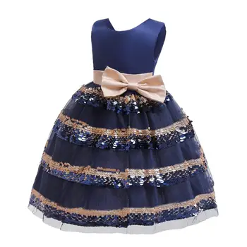 2019 Dekleta Obleko Sequins Princesa Obleko Rojstni Dan Obleko Poročno Obleko Otroci Obleke Za Dekleta, Otroci, Oblačila 10 Let