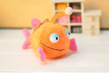 Candice guo! super srčkan plišastih igrač oranžna velike oči ribe na morsko spako mehko majhna lutka ključe obesek za rojstni dan Božično darilo 1pc