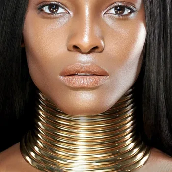 Afriški Nacionalni ogrlica za ženske Razposajeni Nastavljiv Osebnost Ustvarjalni Stil Velika Ovratnik vroče collares de moda 2019