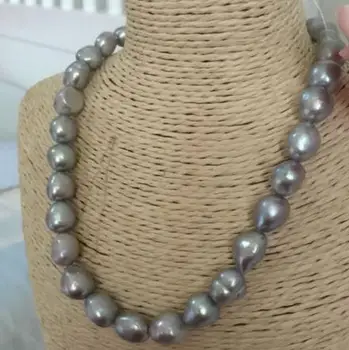 Brezplačna dostava Plemenito nakit ogromne Naravne južnem morju siva baročno biserna ogrlica