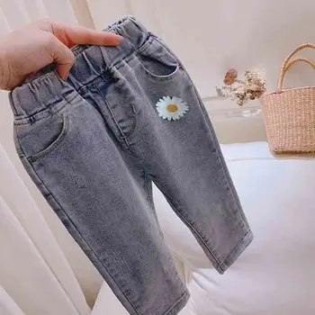 VIDMID Dekleta jeans hlače hlače novo pomlad jesen otroci baby dekleta modni jeans otrok bombaž cvetje hlače hlače P2157
