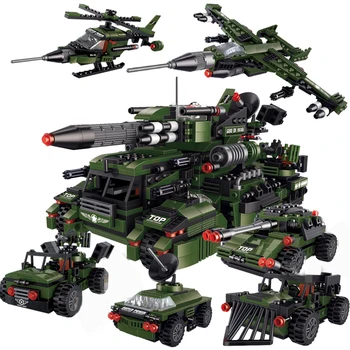 Vojaške montaža gradnik, igrače za otroke montaža cisterne so združljive z LegoINGlys gradnik igrače