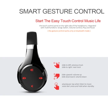 ZEALOT B21 Nad Uho Bas Stereo Bluetooth Slušalke Brezžične Slušalke Touch Kontrole šumov Z Mikrofonom