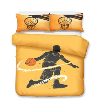 A Posteljnina Nabor 3D Tiskanih Rjuhe Kritje Posteljo Nastavite Šport Košarka Doma Tekstil za Odrasle Bedclothes z Prevleke #LQ15