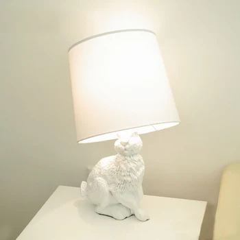 Ustvarjalne Živali Zajec LED namizne Svetilke, Risanka Dekoracijo luči za dnevno Sobo Študija Morden Smolo Spalnica nočno omarico Luči