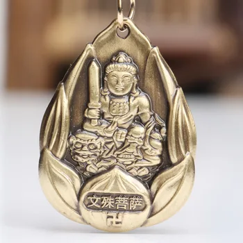 čisti baker osem Guardian obeski Kitajski Zodiak življenje Bude, moških in žensk baker Buda kartico Tajski baker obrti