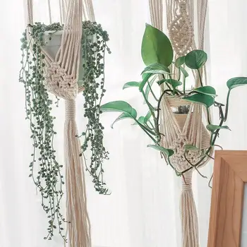 Bohemian tkano bombažno nit, viseče košare wall-mounted vaza pribor notranje vrtu okrasni material