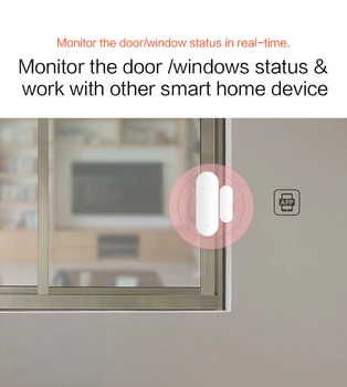 WIFI Vrat Senzor APP Vrat, Nadzor Varnostni Alarm Magnetno Stikalo za Brezžični Okna, Vrata, Odpiranje Senzor Združljivo S Alexa