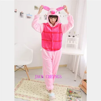 Kigurumi prašičev odraslih onesies Pižame živali kostum Pižamo Unisex Risani lik, pijamas ,sleepwear ,party obleke