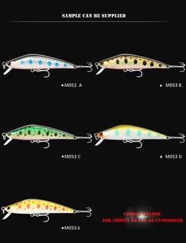 75 mm 8g Fishing Lure Minow Deli Crankbait Vaba Ribolov, da Vabe Som Morju Duros Wobblers Japonskem Za Panulo Ščuka 2020 Nova