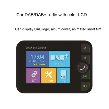 JINSERTA Mini DAB Radijskim Sprejemnikom Pisane TFT Bluetooth, FM Oddajnik+MCX Antena za 3,5 mm Priključek za Avdio Izhod DAB Sprejemnik Podpira TF