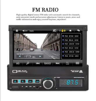 Auto-zložljive Radio 1din avtoradio z GPS Navi MP5 Predvajalnik, FM/AUX/DVR Bluetooth Ogledalo Povezavo Avto Autoradio Video Hands-free