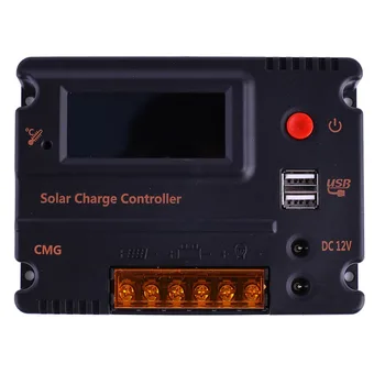 ECOworthy 10A/20A/60A LCD Dispaly/ CMG Tempertaure Odškodnine/ Dual-celice, Solarni Krmilnik za Polnjenje Sončne Energije plošča Sistem